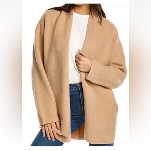 Vince plush tan open cardigan sweater large